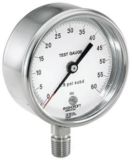 Ashcroft Type 1084 Pocket Test Gauge