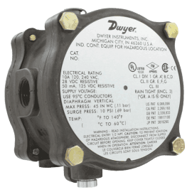 Dwyer Series 1950G Explosion-proof Differential Pressure Switch
