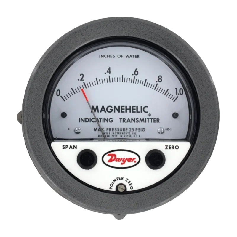 Dwyer 605 Magnehelic® Differential Pressure Indicating Transmitter