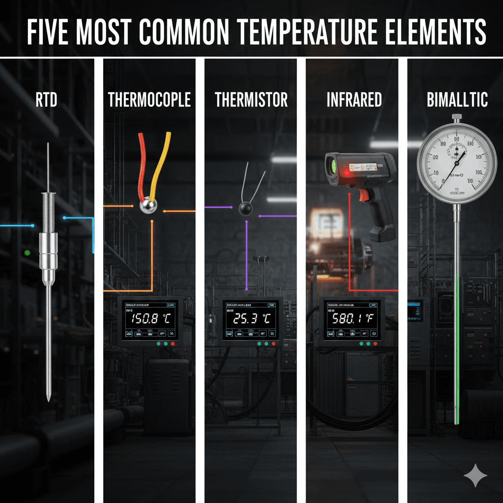 Five Most common Temperature Elements