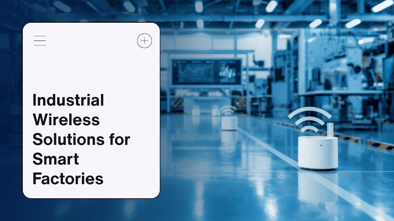 Industrial wireless sensor transmitting data across a factory floor