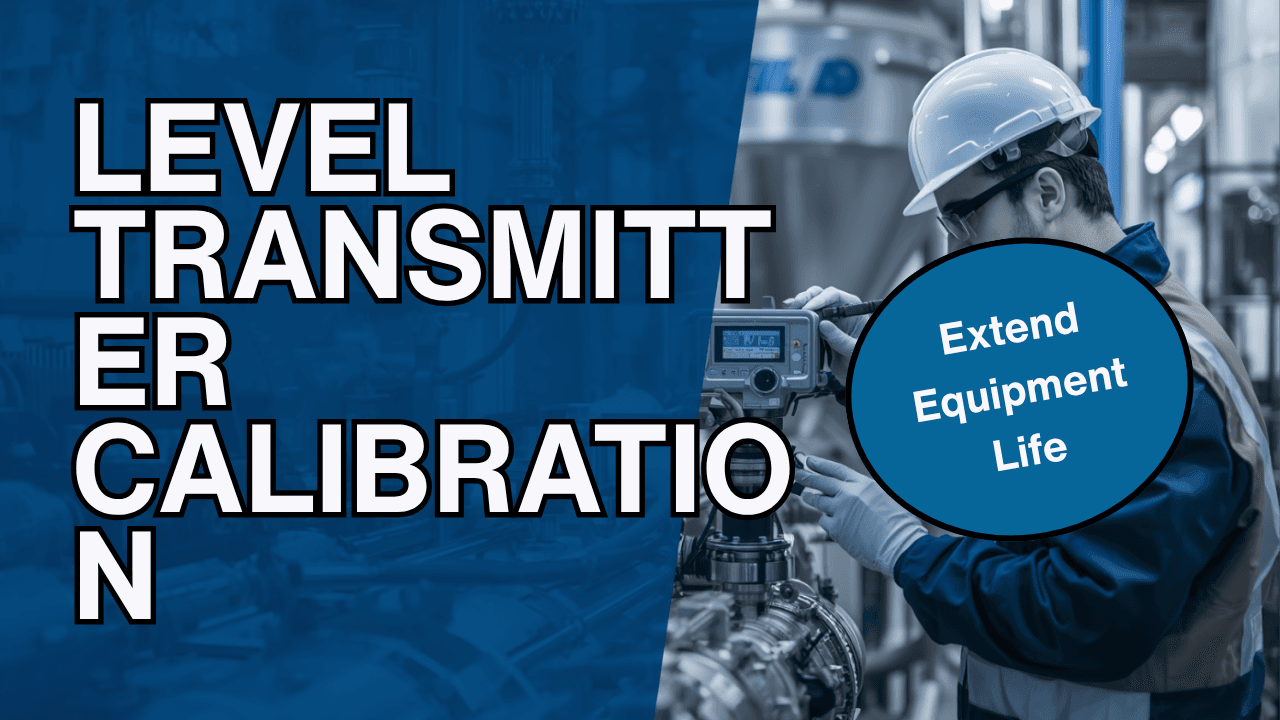 Technician calibrating an industrial level transmitter