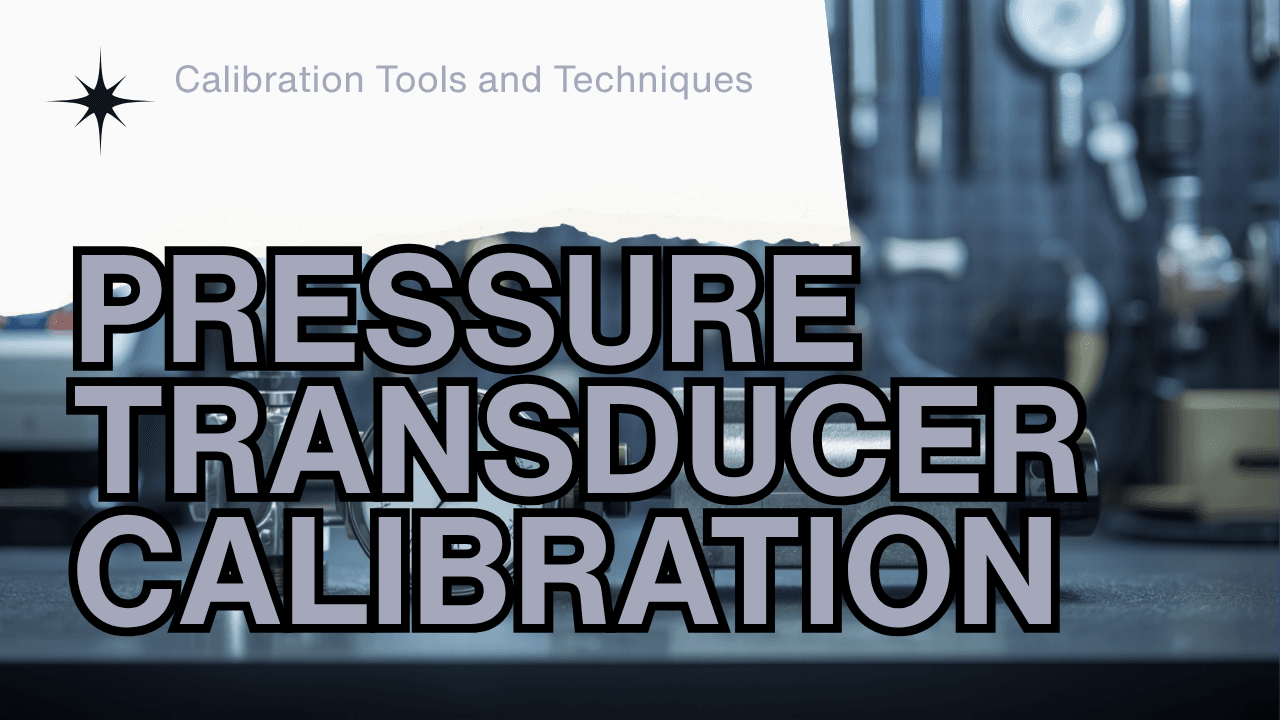 Technician calibrating a pressure transducer with a calibration gauge
