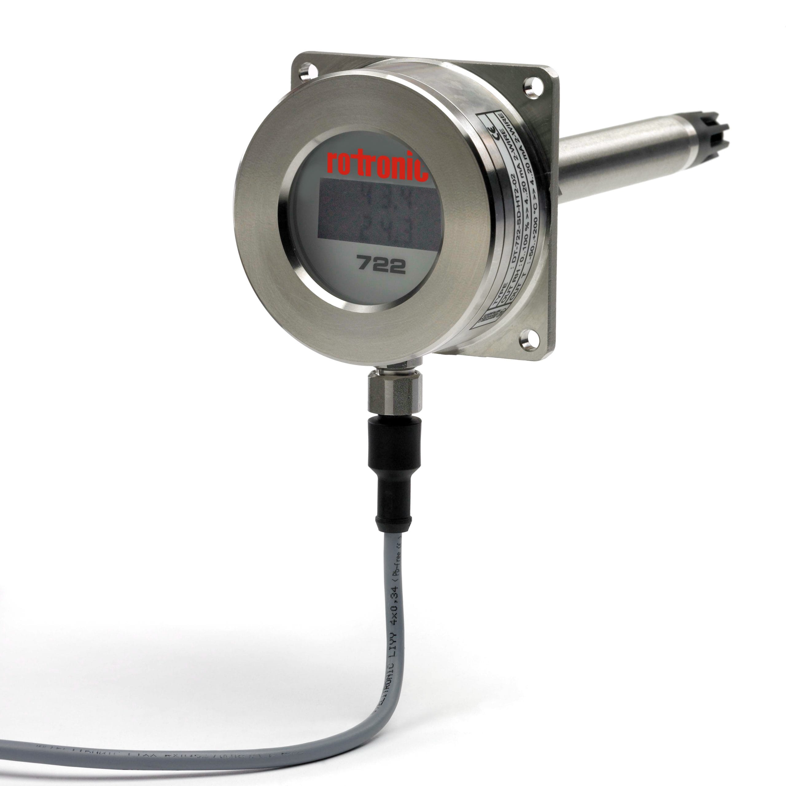 Rotronic Heavy Duty Humidity and Temperature Transmitter - Rotronic DT722