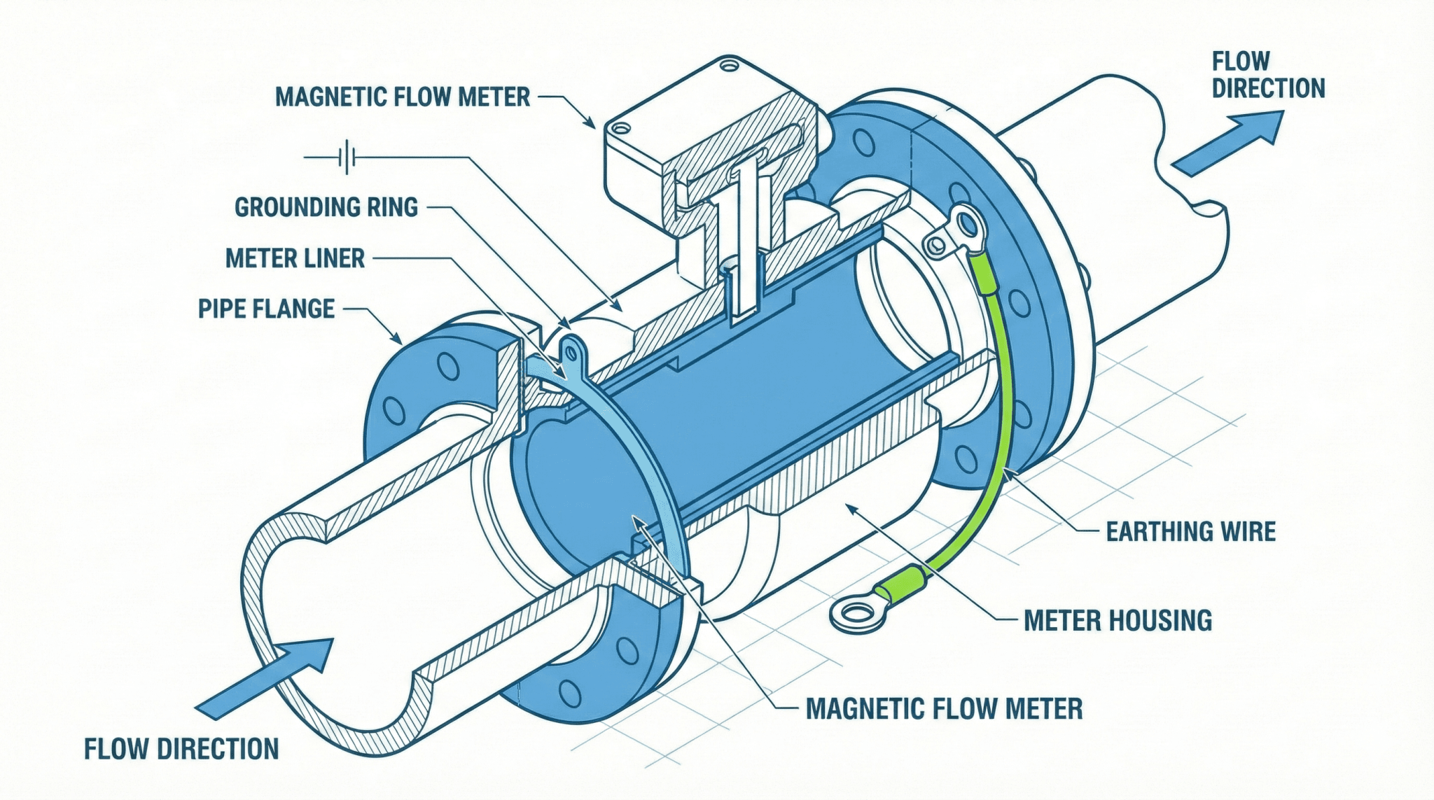 Magnetic Flow Meter (Mag Meter) Selection Guide & Grounding | Celectric